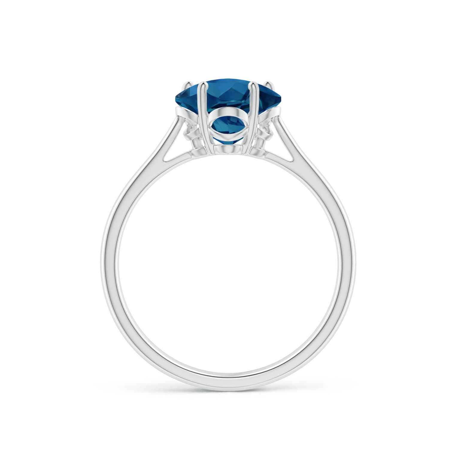 AAAA - London Blue Topaz / 1.9 CT / 14 KT White Gold