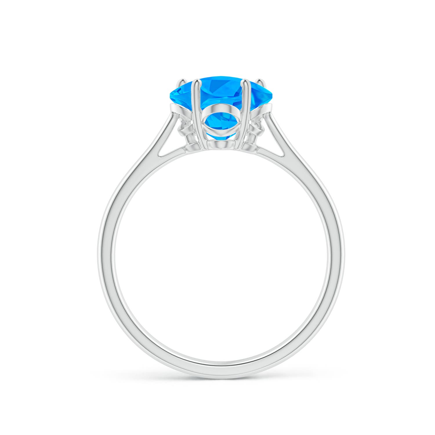 AAAA - Swiss Blue Topaz / 1.9 CT / 14 KT White Gold