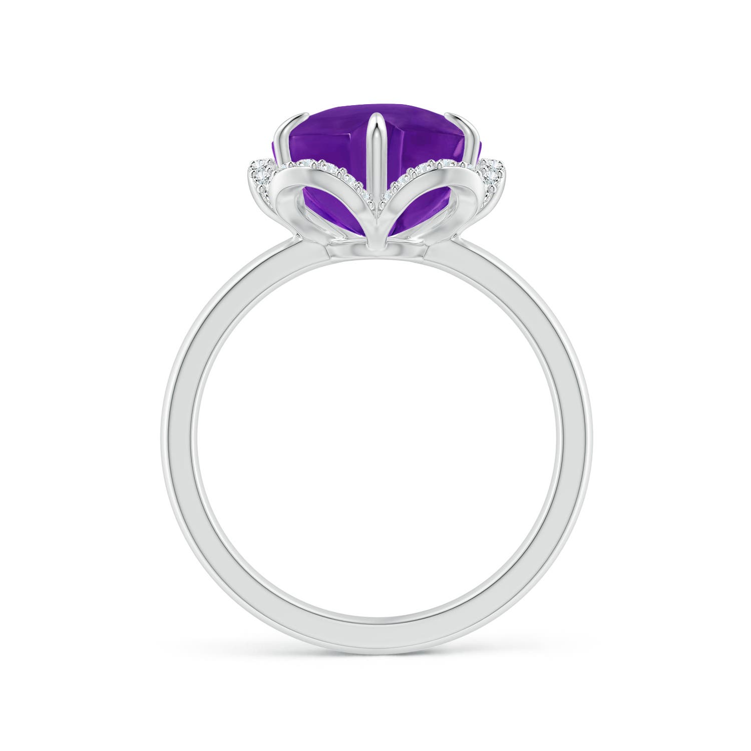 AAAA - Amethyst / 4.55 CT / 14 KT White Gold