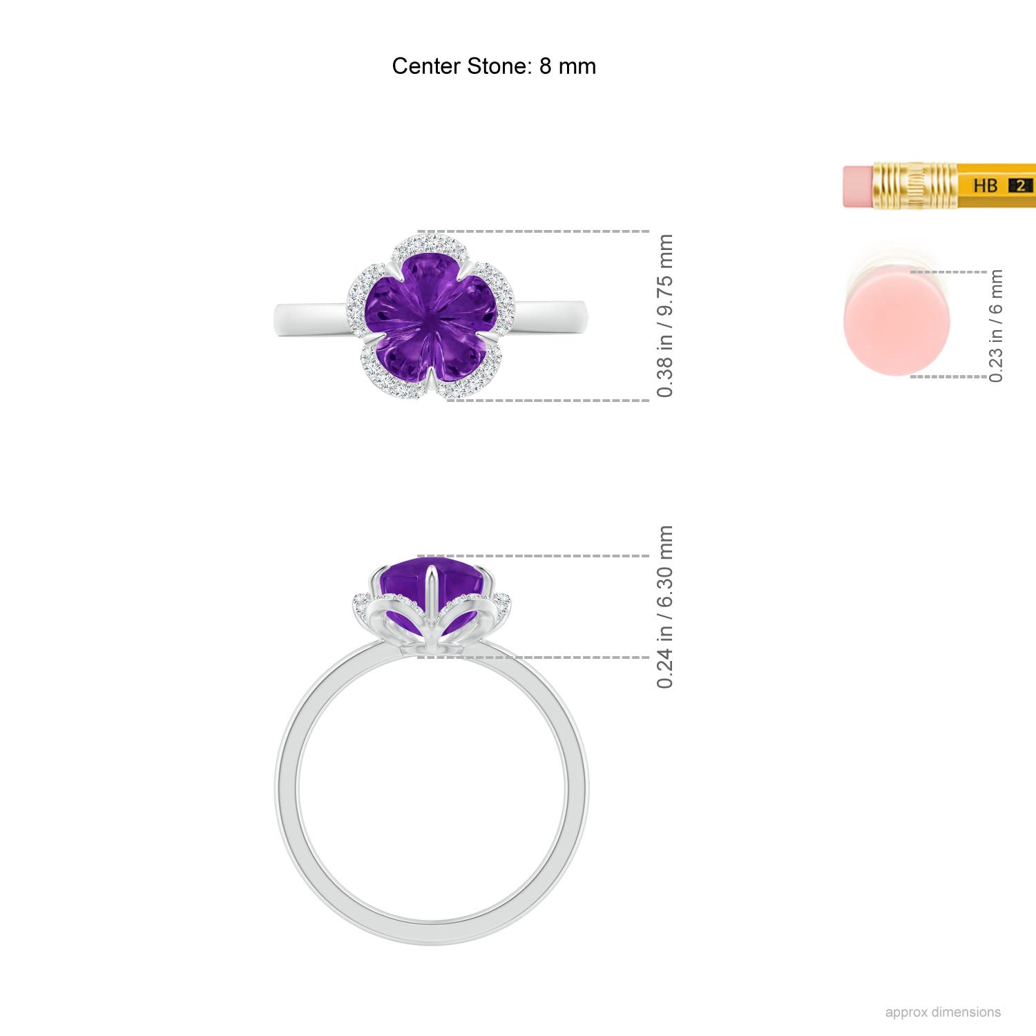 AAAA - Amethyst / 2.21 CT / 14 KT White Gold