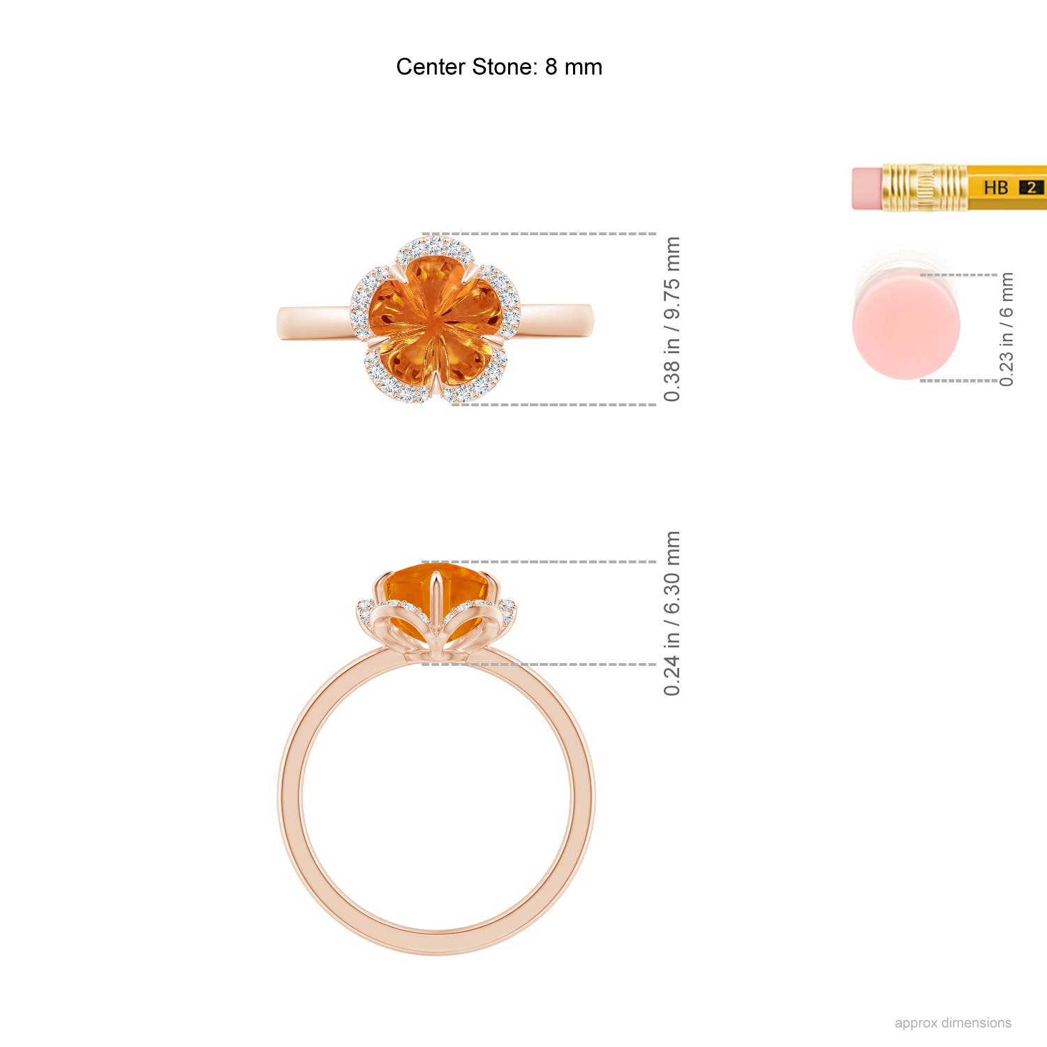 AAAA - Citrine / 2.21 CT / 14 KT Rose Gold