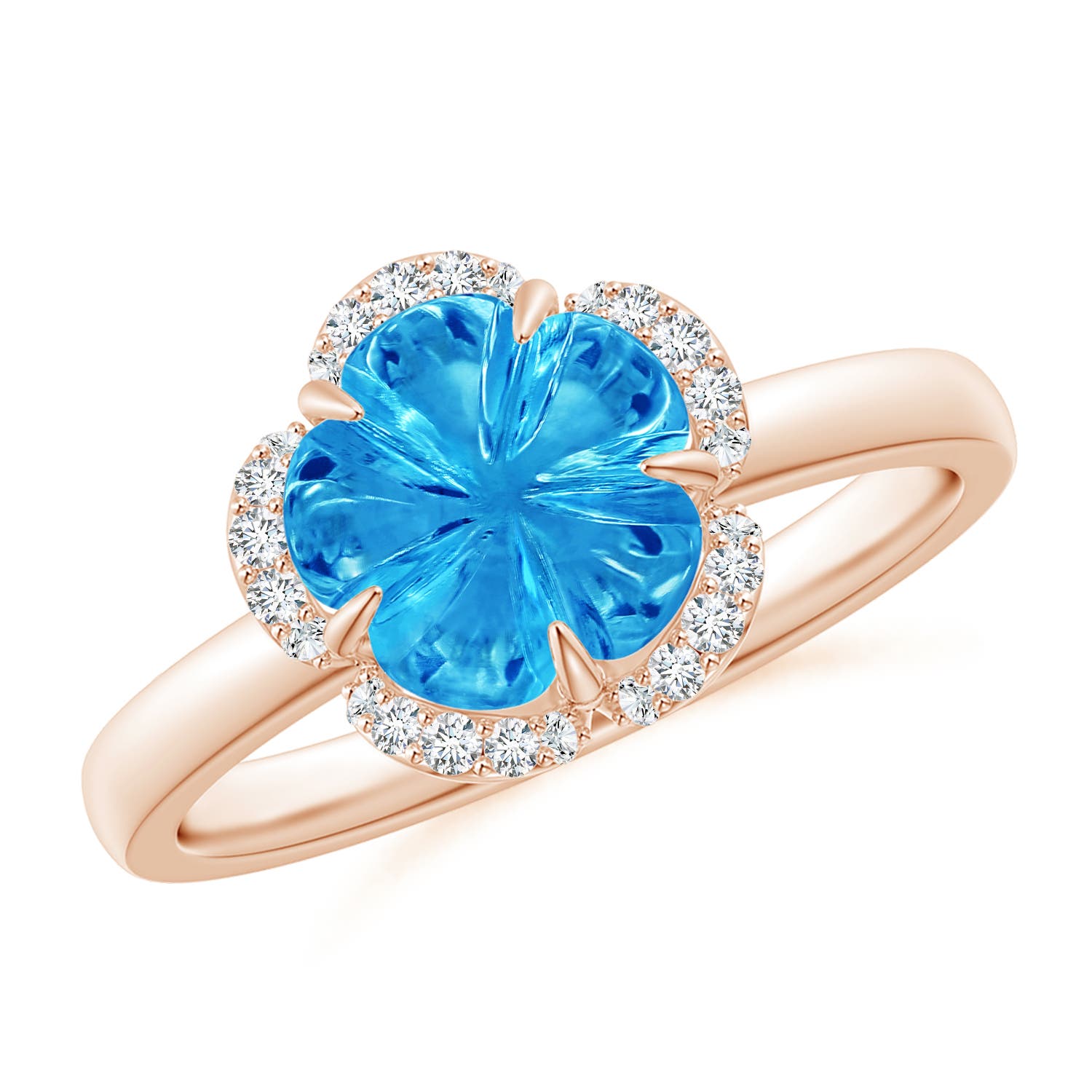 AAAA - Swiss Blue Topaz / 2.61 CT / 14 KT Rose Gold