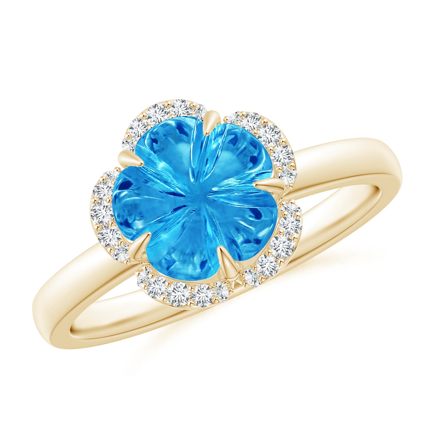 AAAA - Swiss Blue Topaz / 2.61 CT / 14 KT Yellow Gold