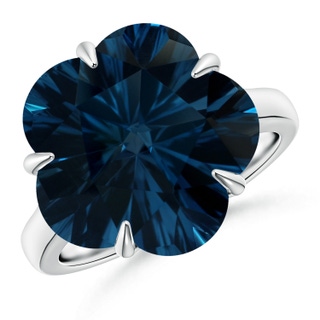Five Petal Flower AAAA London Blue Topaz