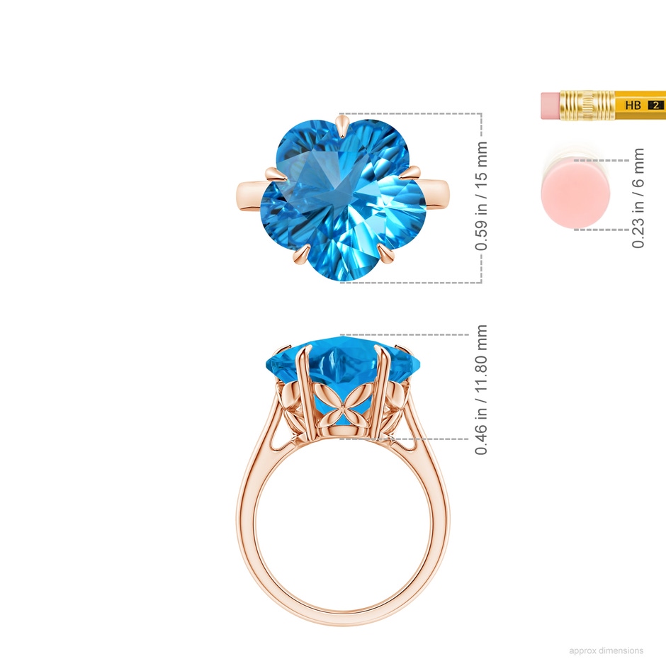 15.30x15.24x9.76mm AAAA FC_SR2818SBT_H-RGE-AAAA-15.30x15.24x9.76 in 18K Rose Gold ruler