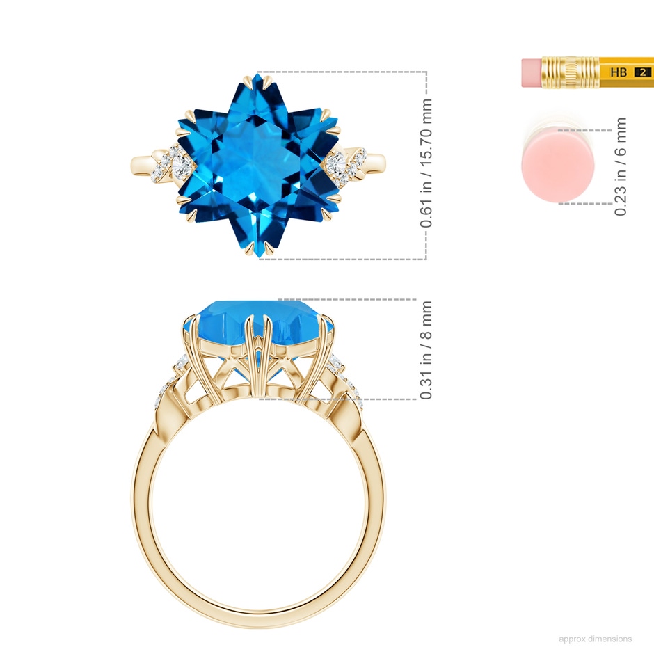 16.20x14.05x9.11mm AAAA FC_SR2819SBTD_H-YG-AAAA-16.20x14.05x9.11 in Yellow Gold ruler