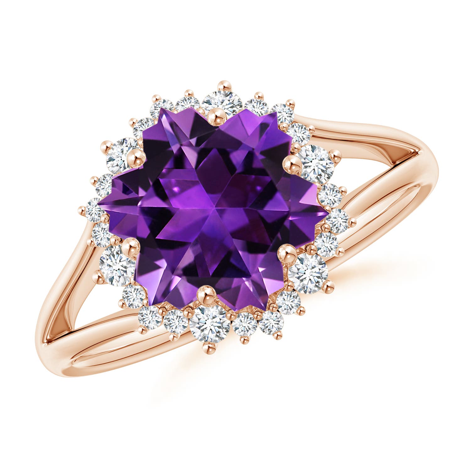 AAAA - Amethyst / 4.76 CT / 14 KT Rose Gold