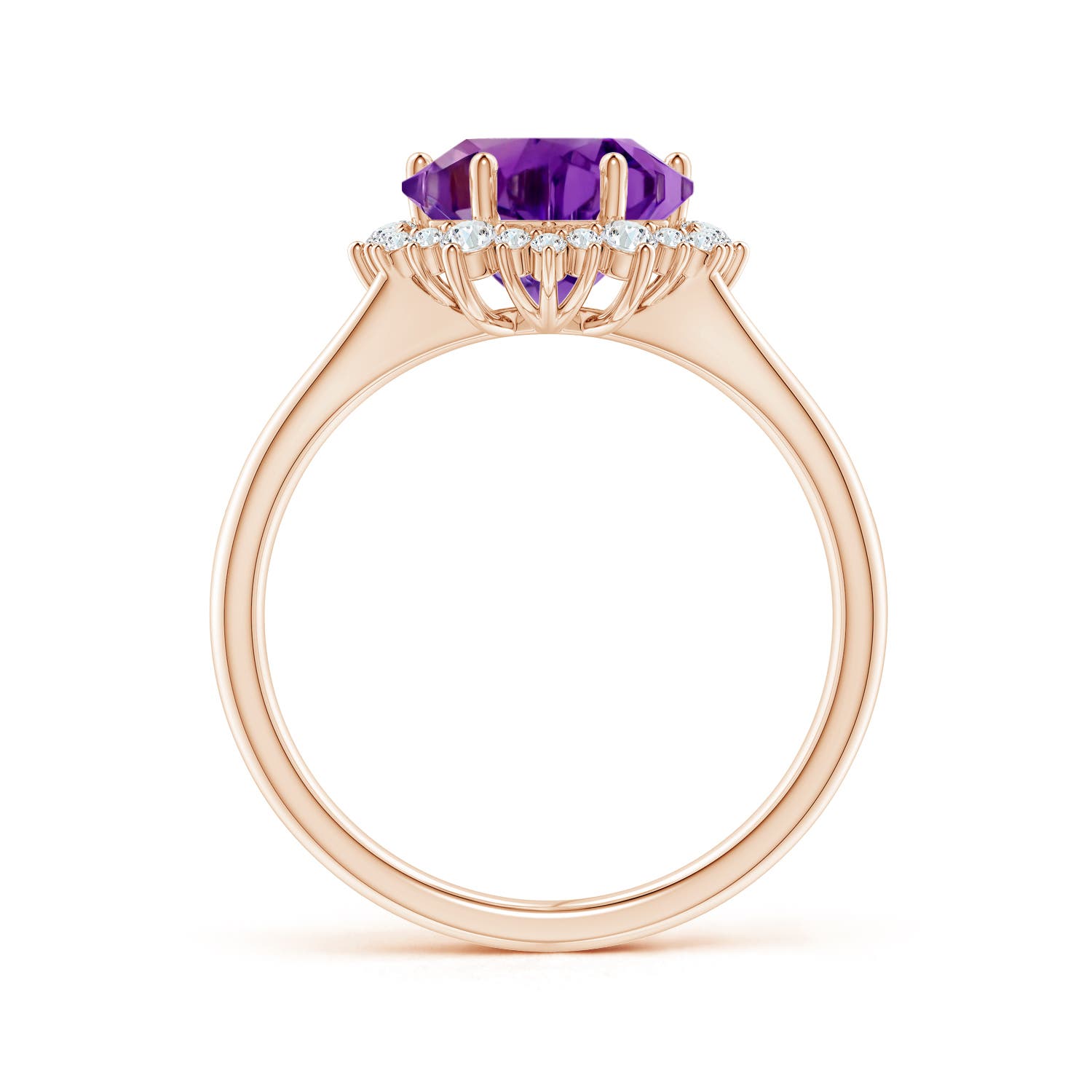 AAAA - Amethyst / 4.76 CT / 14 KT Rose Gold