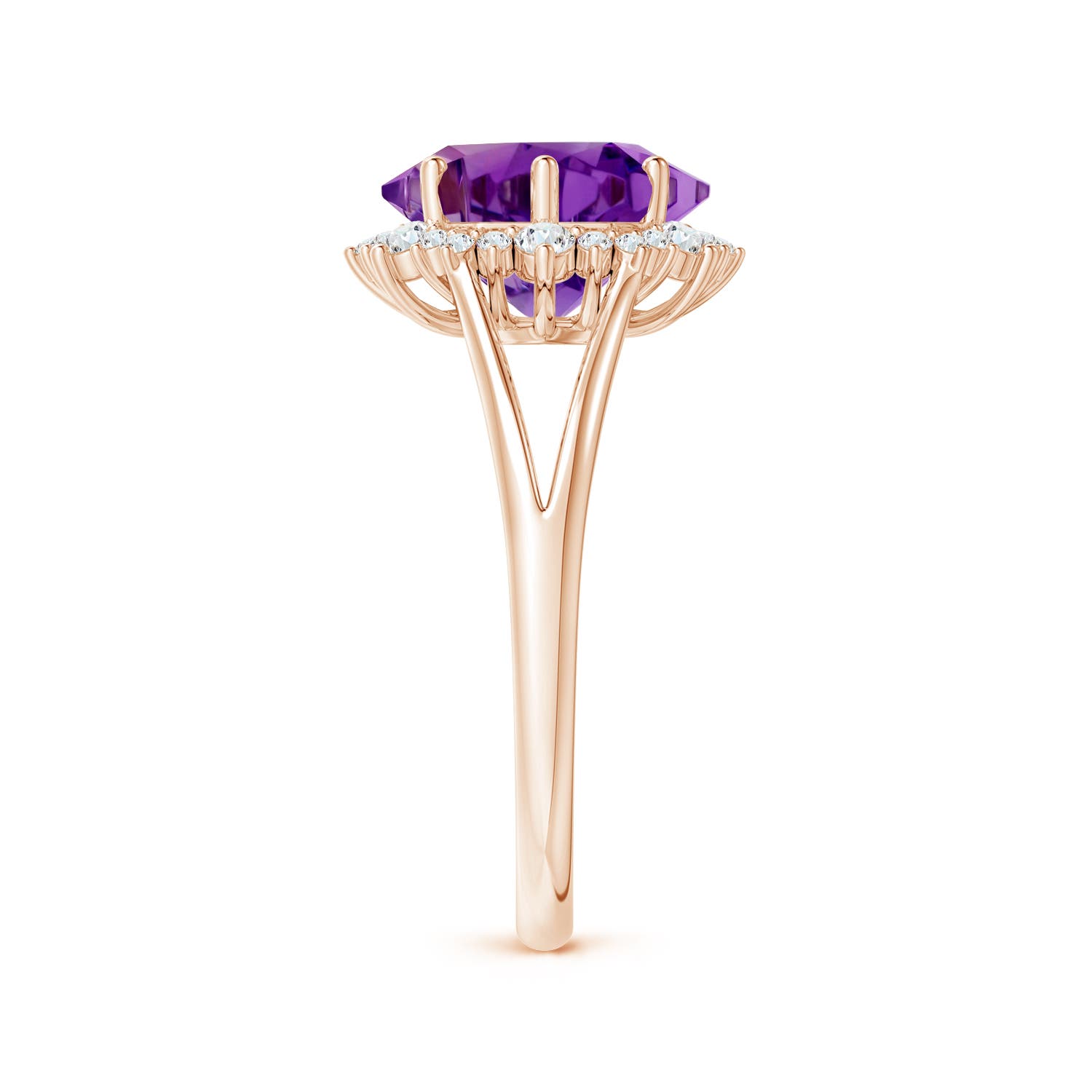 AAAA - Amethyst / 4.76 CT / 14 KT Rose Gold