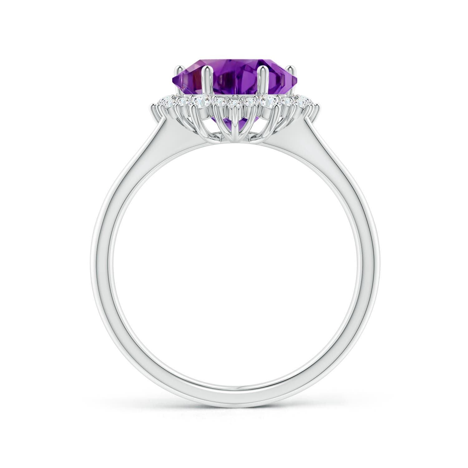 AAAA - Amethyst / 4.76 CT / 14 KT White Gold