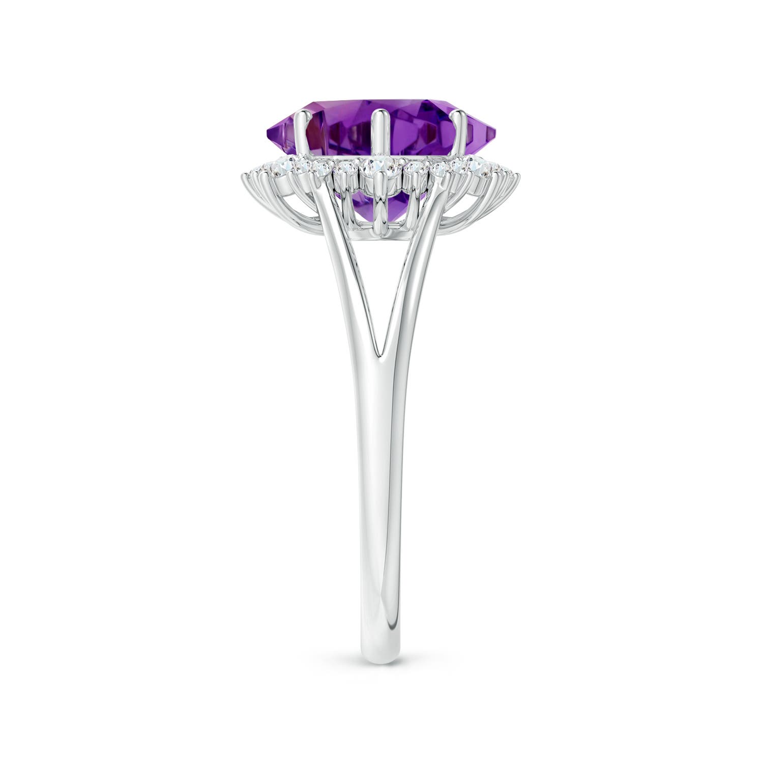 AAAA - Amethyst / 4.76 CT / 14 KT White Gold