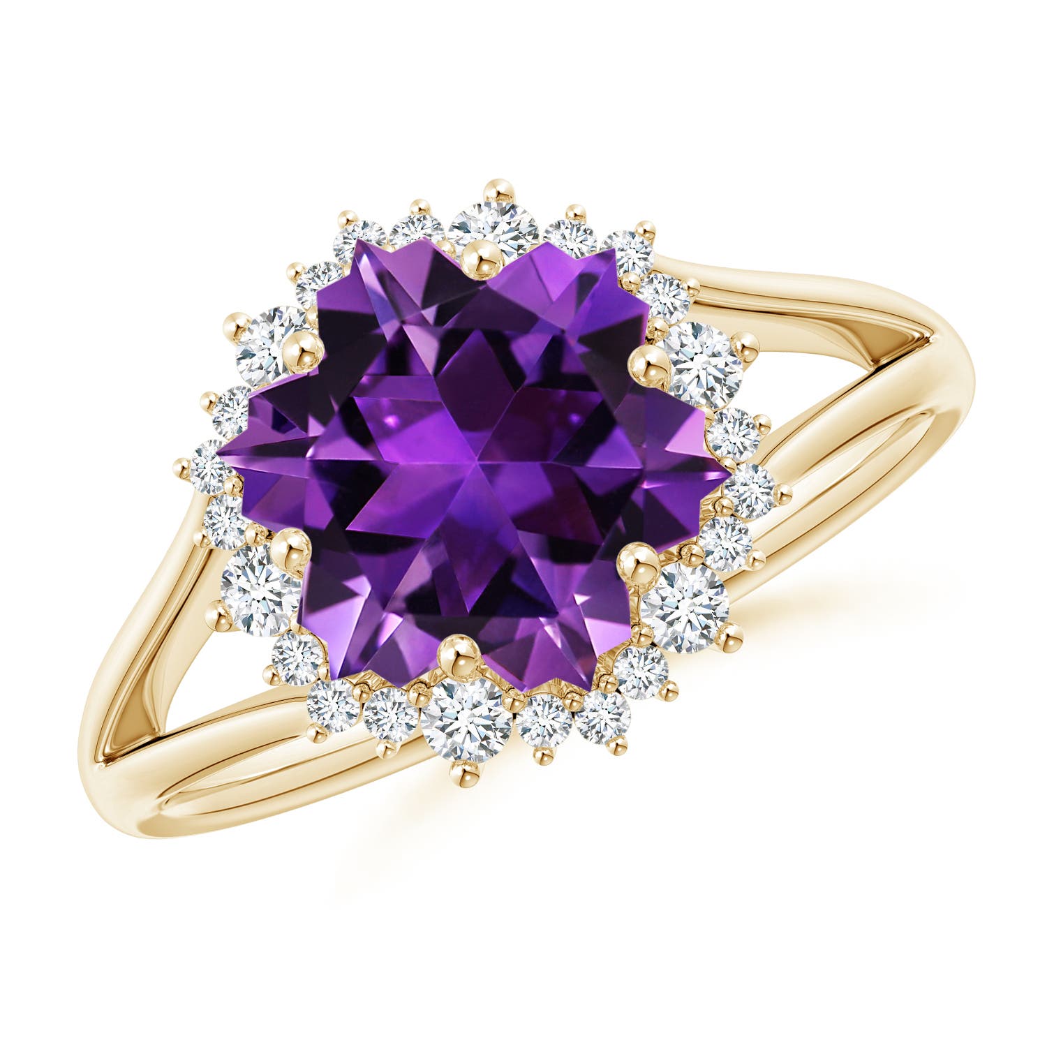 AAAA - Amethyst / 4.76 CT / 14 KT Yellow Gold