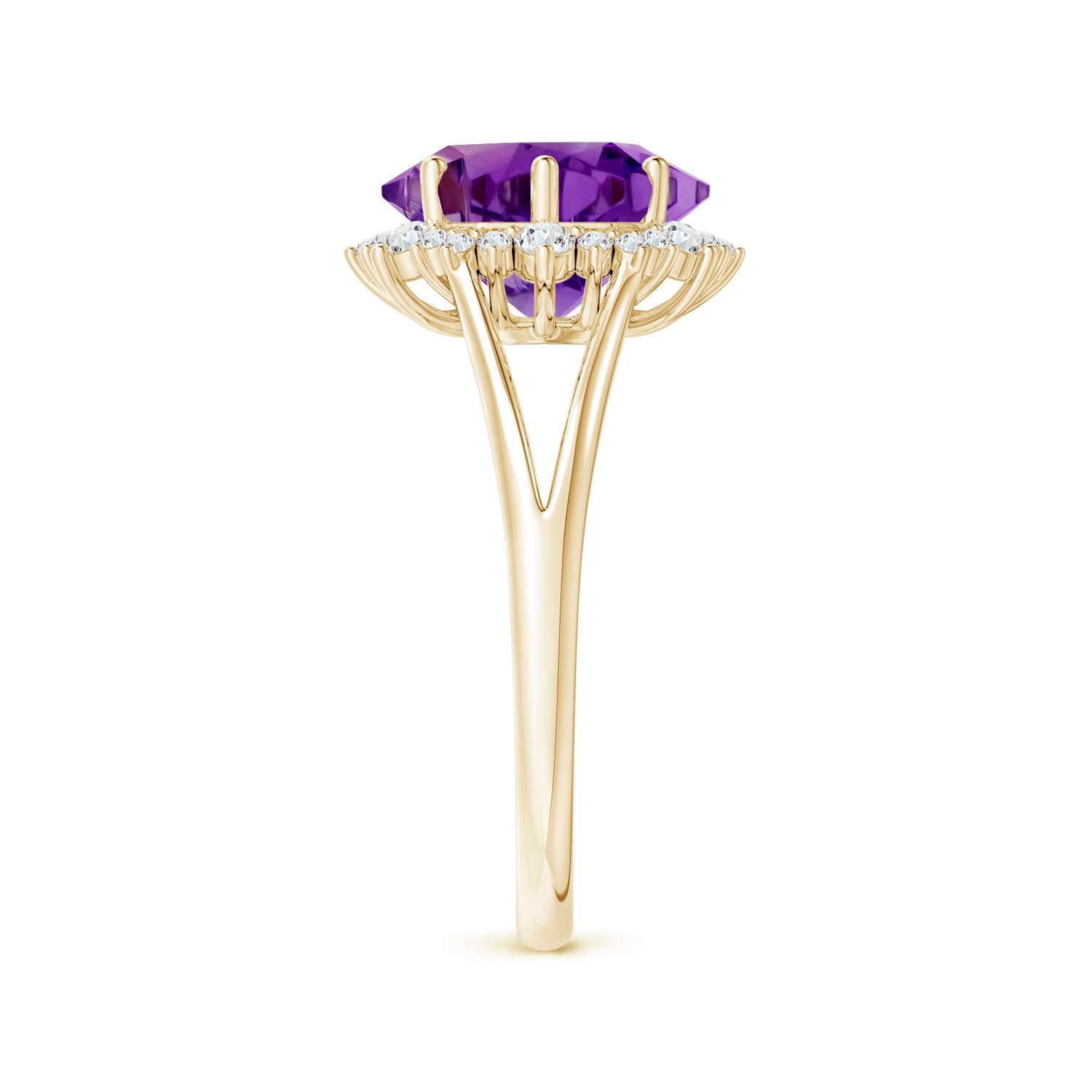 AAAA - Amethyst / 4.76 CT / 14 KT Yellow Gold