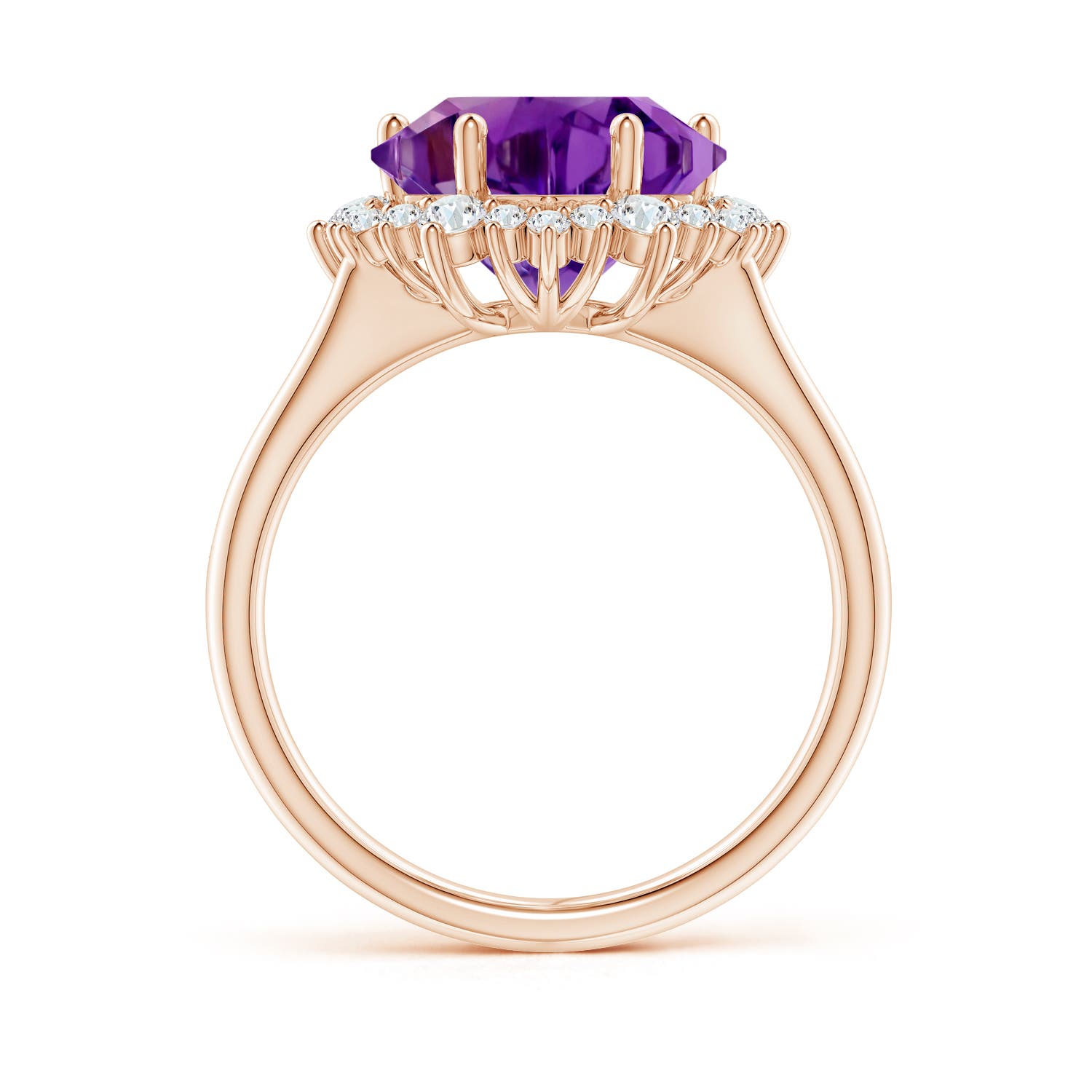 AAAA - Amethyst / 7.66 CT / 14 KT Rose Gold