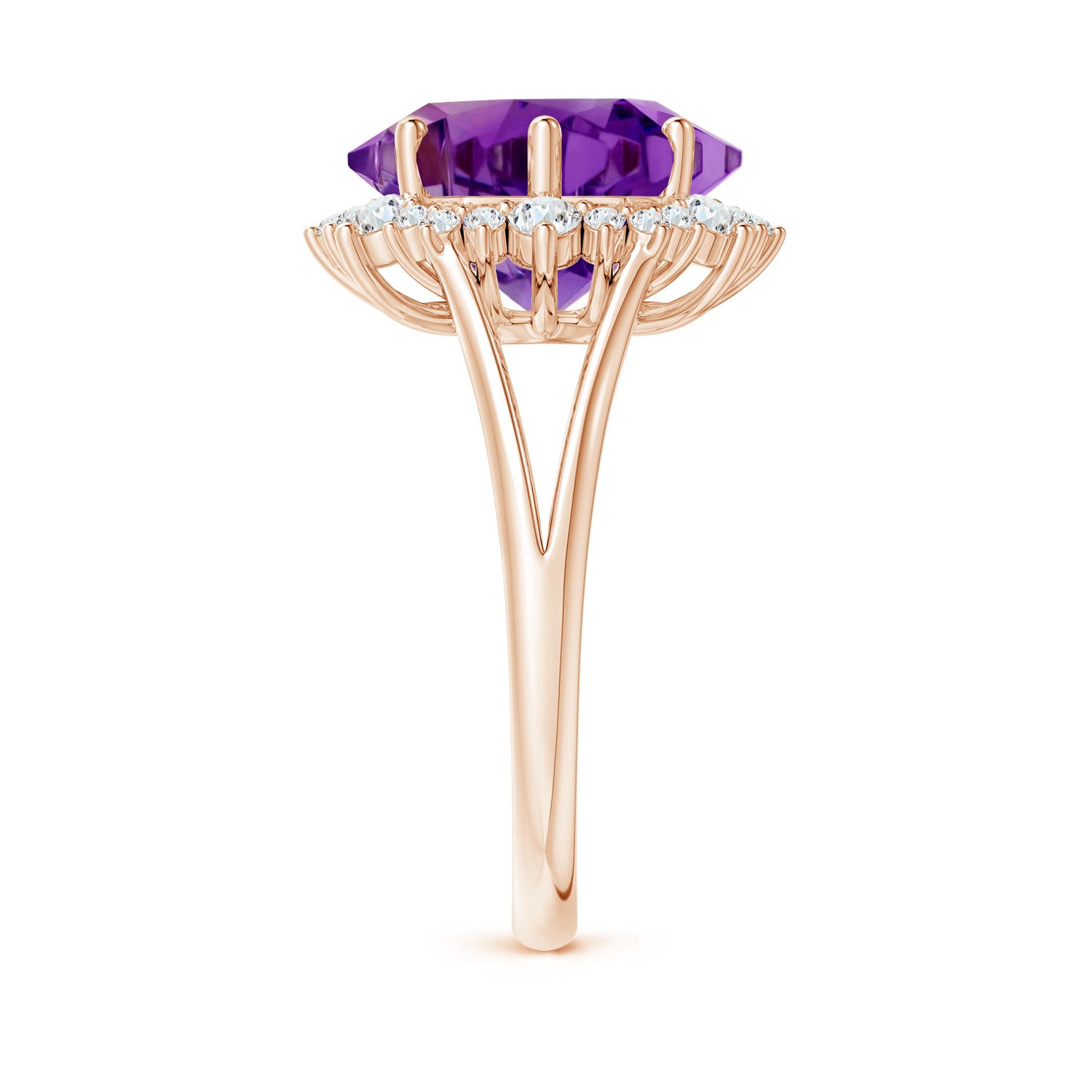 AAAA - Amethyst / 7.66 CT / 14 KT Rose Gold