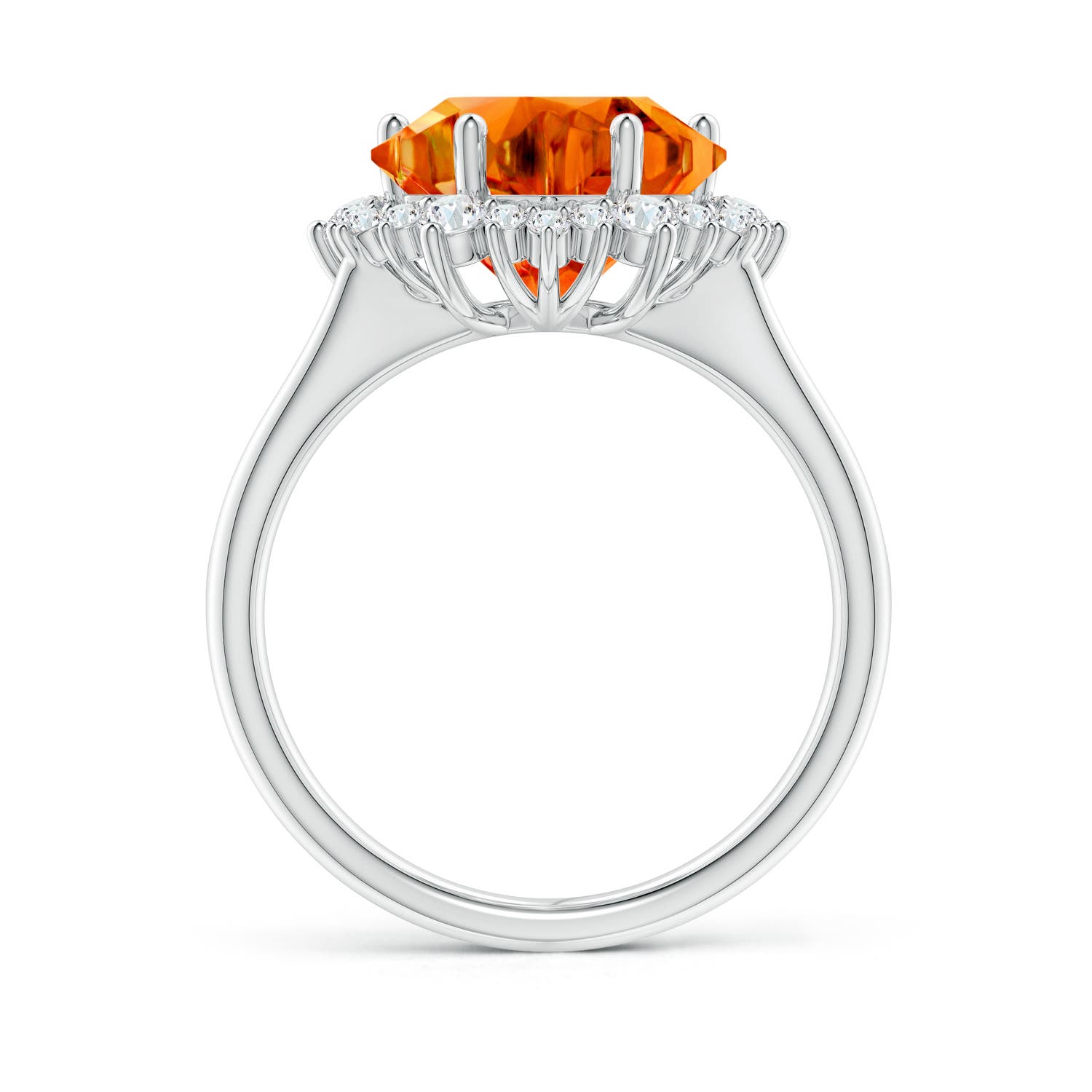 AAAA - Citrine / 7.66 CT / 14 KT White Gold