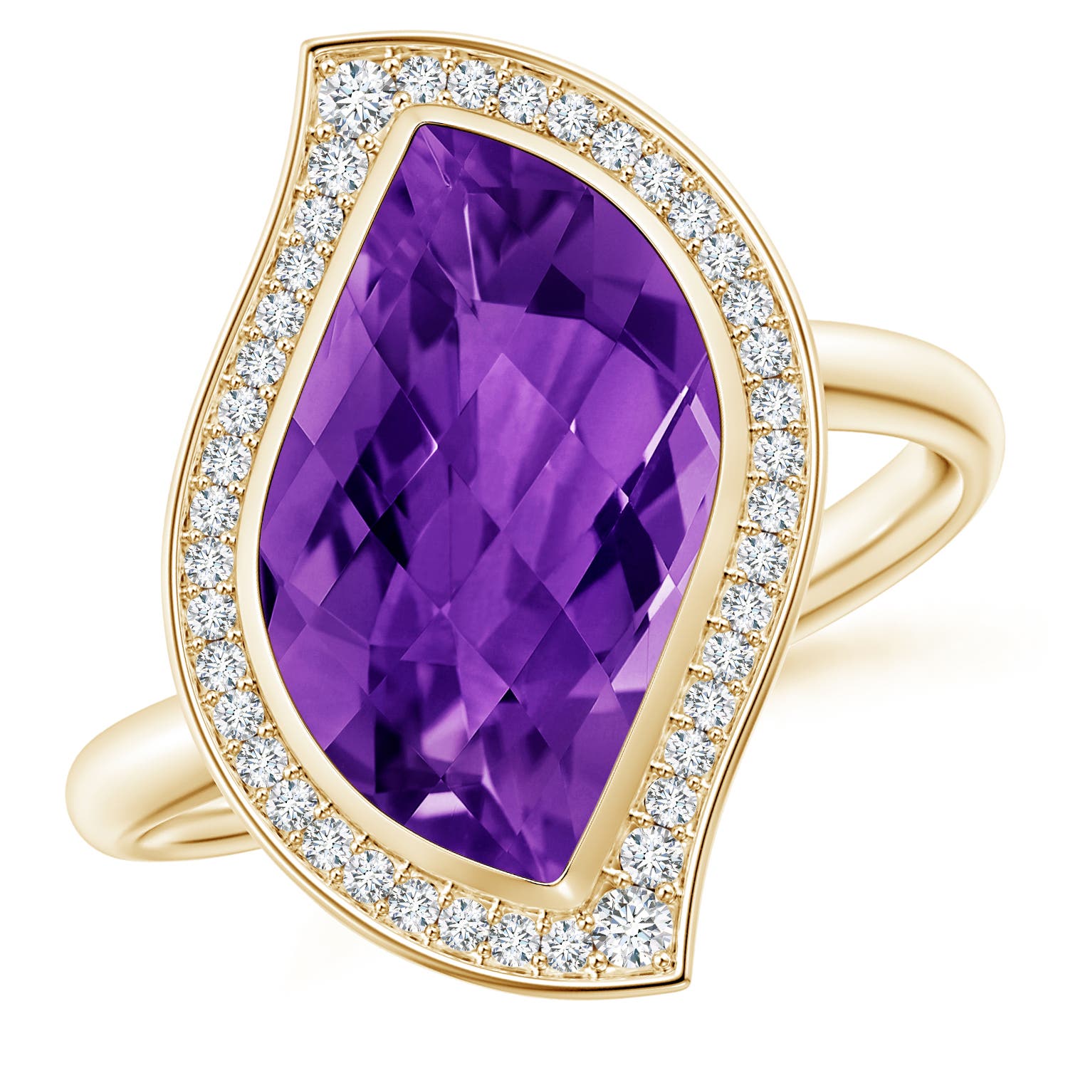 AAAA - Amethyst / 5.65 CT / 14 KT Yellow Gold