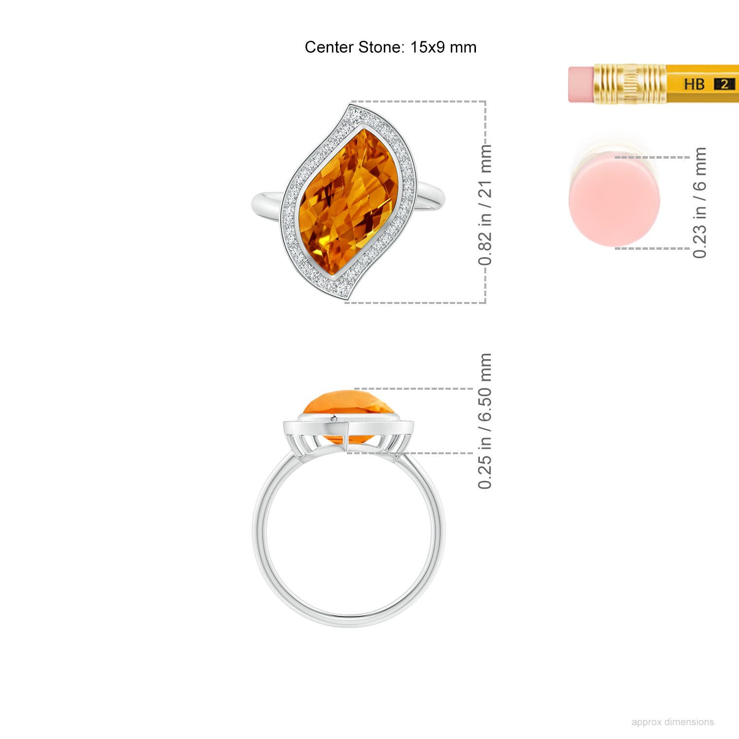 AAAA - Citrine / 5.65 CT / 14 KT White Gold