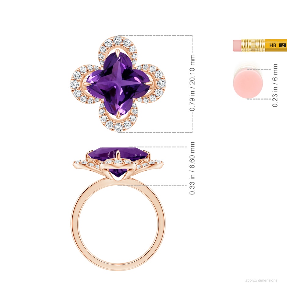 10.26x10.25x6.93mm AAAA FC_SR2823AMD_H-RG-AAAA-10.26x10.25x6.93 in Rose Gold ruler