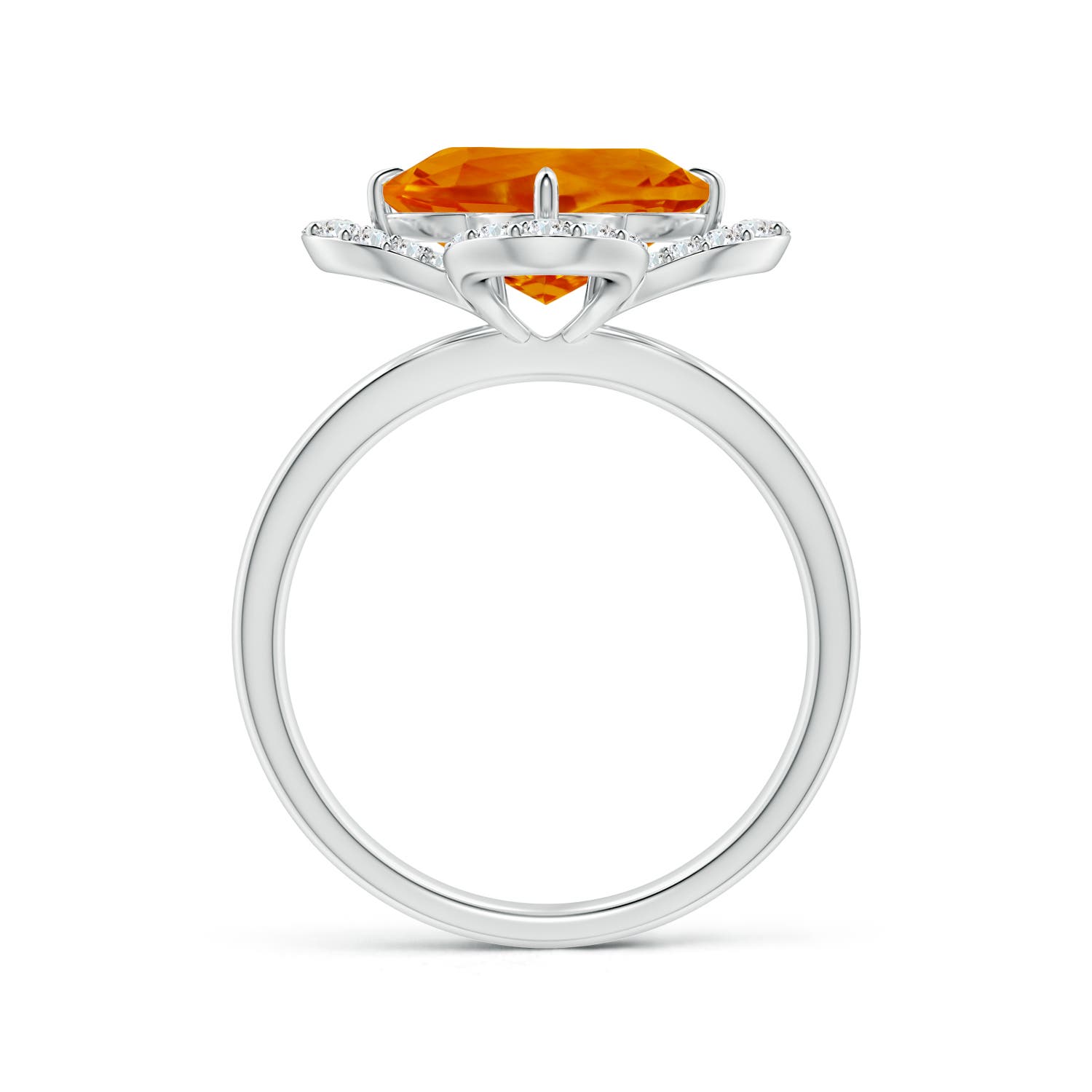 AAAA - Citrine / 3.62 CT / 14 KT White Gold