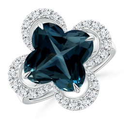 Fancy clover London Blue Topaz Fashion Rings
