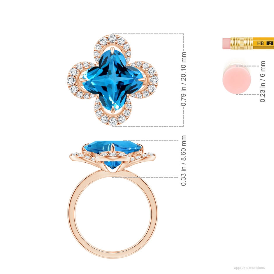 10.27x10.27x6.83mm AAAA FC_SR2823SBTD_H-RGE-AAAA-10.27x10.27x6.83 in 18K Rose Gold ruler