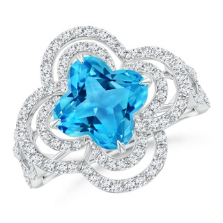 Clover AAAA Swiss Blue Topaz