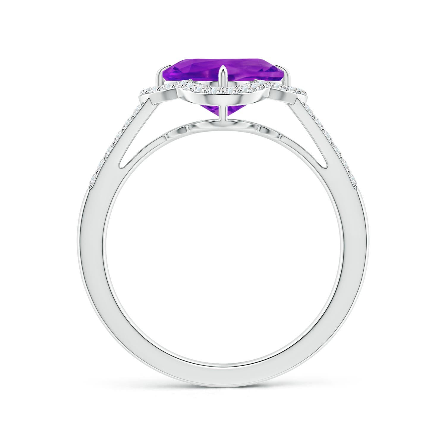 AAAA - Amethyst / 2.68 CT / 14 KT White Gold