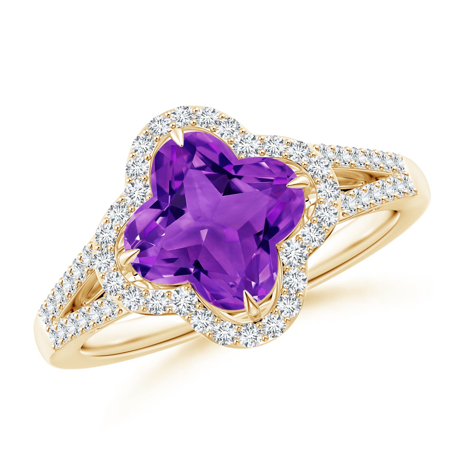 AAAA - Amethyst / 2.68 CT / 14 KT Yellow Gold