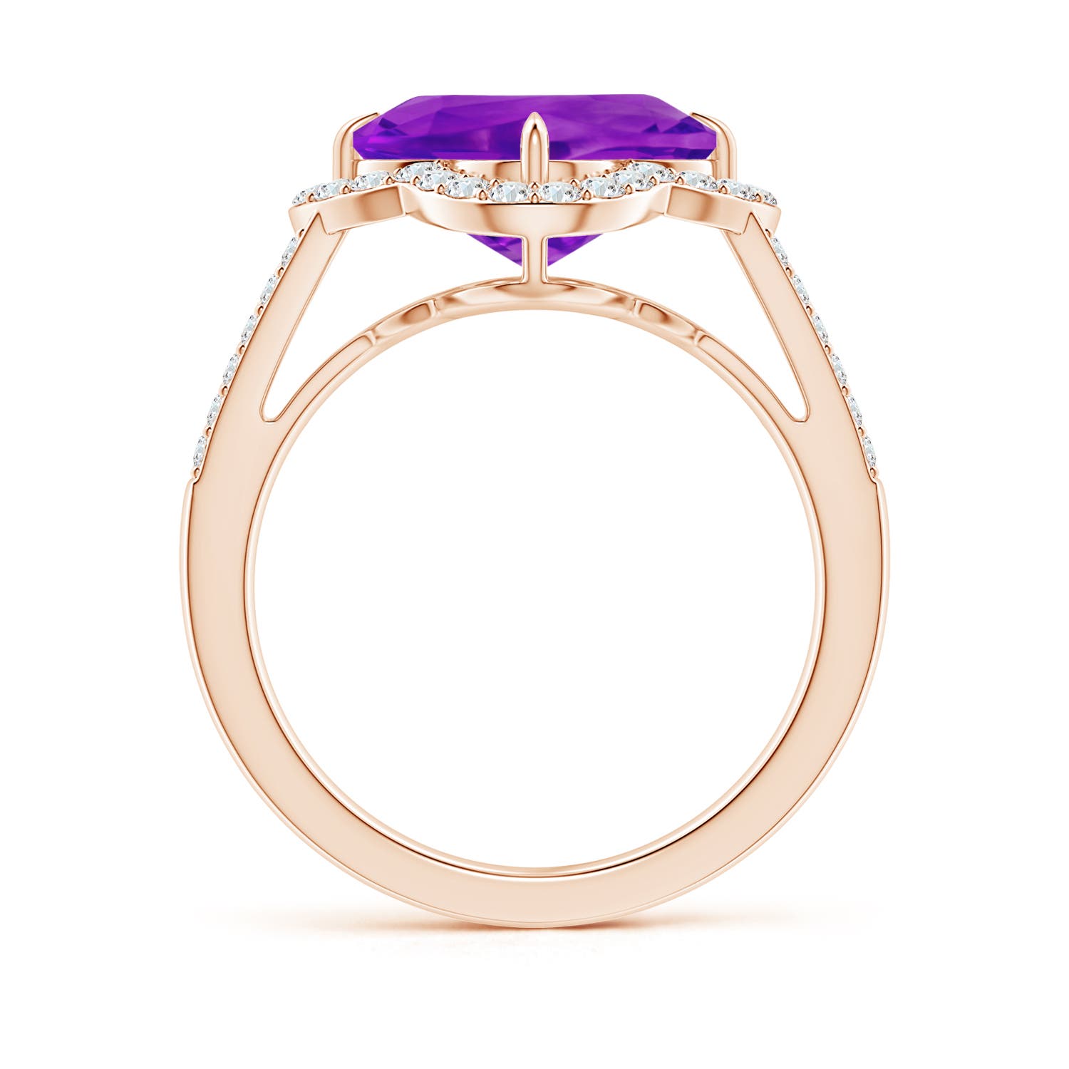 AAAA - Amethyst / 3.79 CT / 14 KT Rose Gold