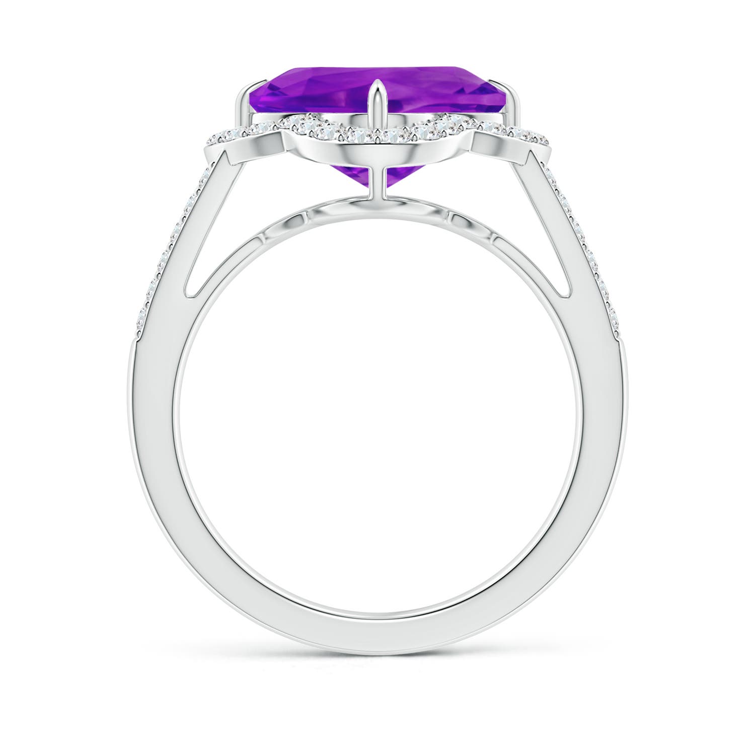 AAAA - Amethyst / 3.79 CT / 14 KT White Gold