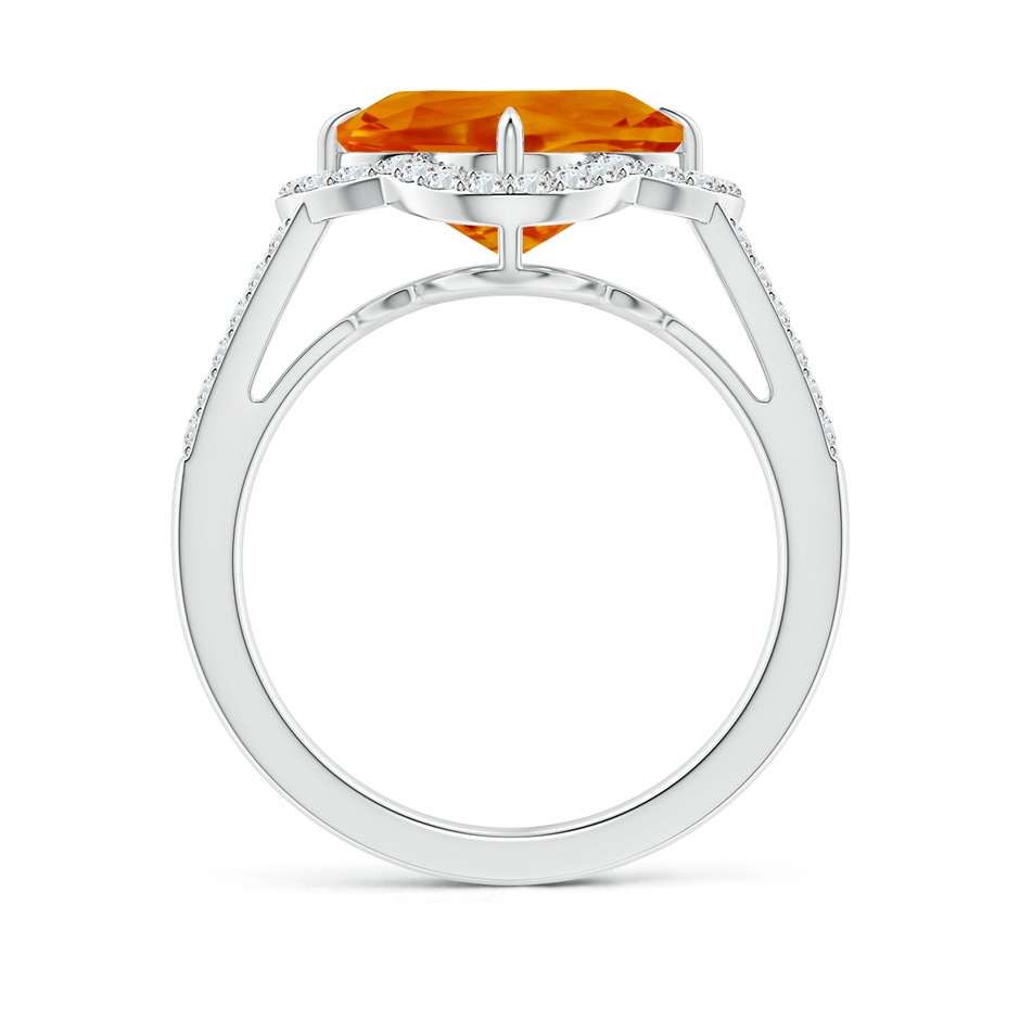 9mm AAAA Clover-Shaped Citrine Split Shank Engagement Ring in White Gold side-1