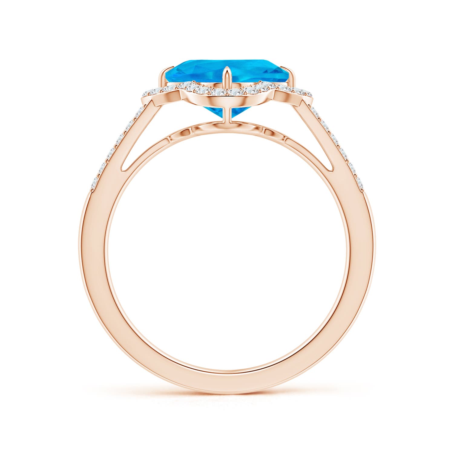 AAAA - Swiss Blue Topaz / 3.08 CT / 14 KT Rose Gold