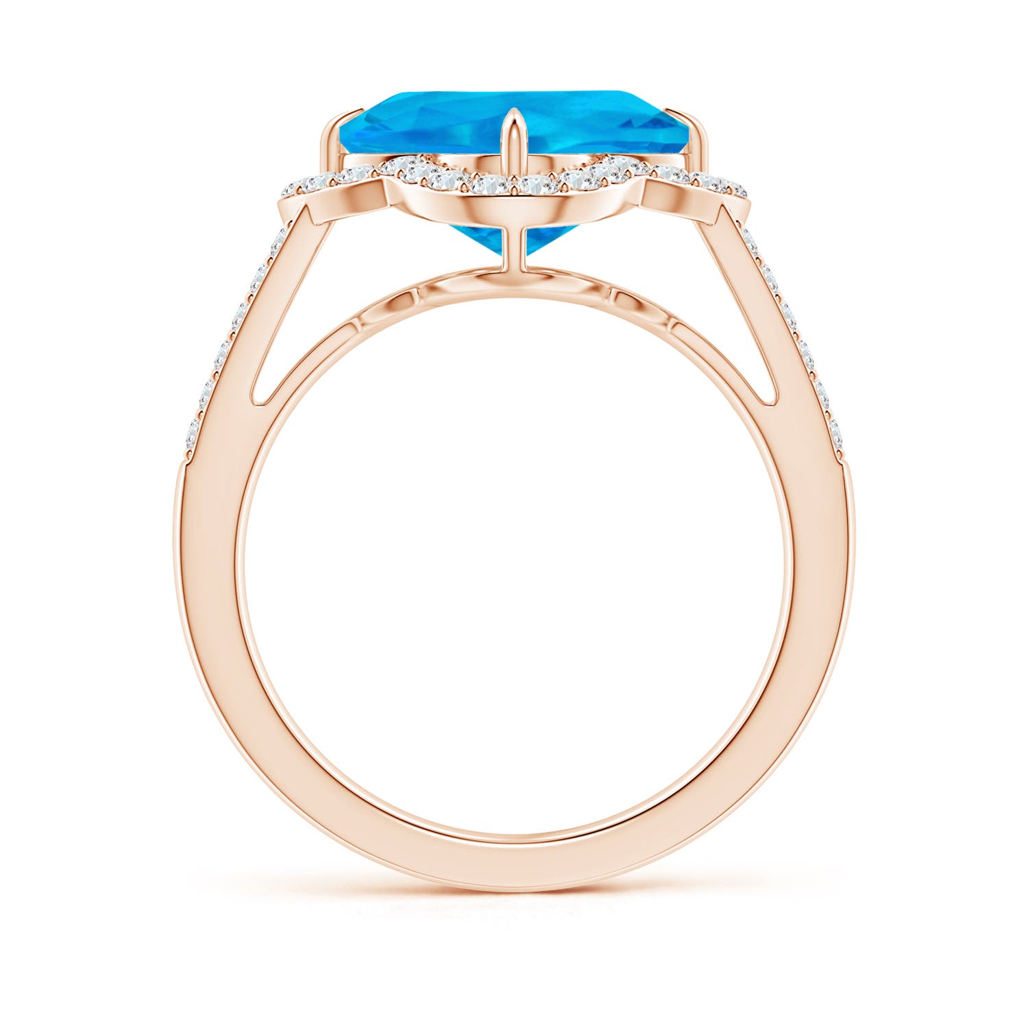 AAAA - Swiss Blue Topaz / 4.49 CT / 14 KT Rose Gold