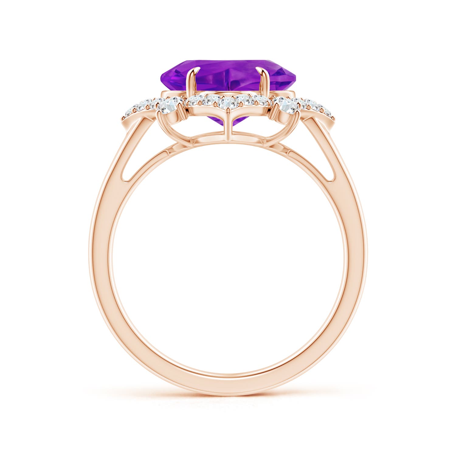 AAAA - Amethyst / 3.98 CT / 14 KT Rose Gold