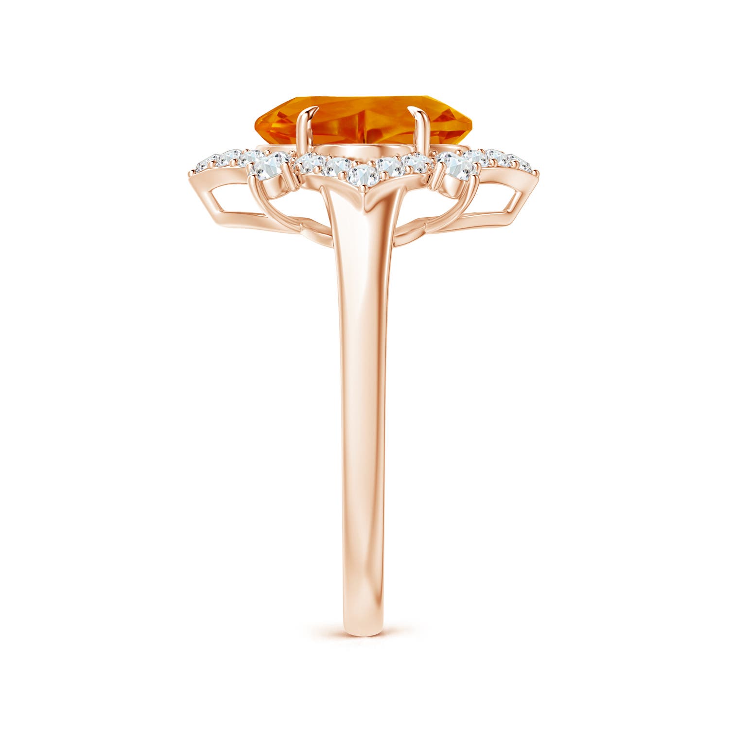 AAAA - Citrine / 3.98 CT / 14 KT Rose Gold