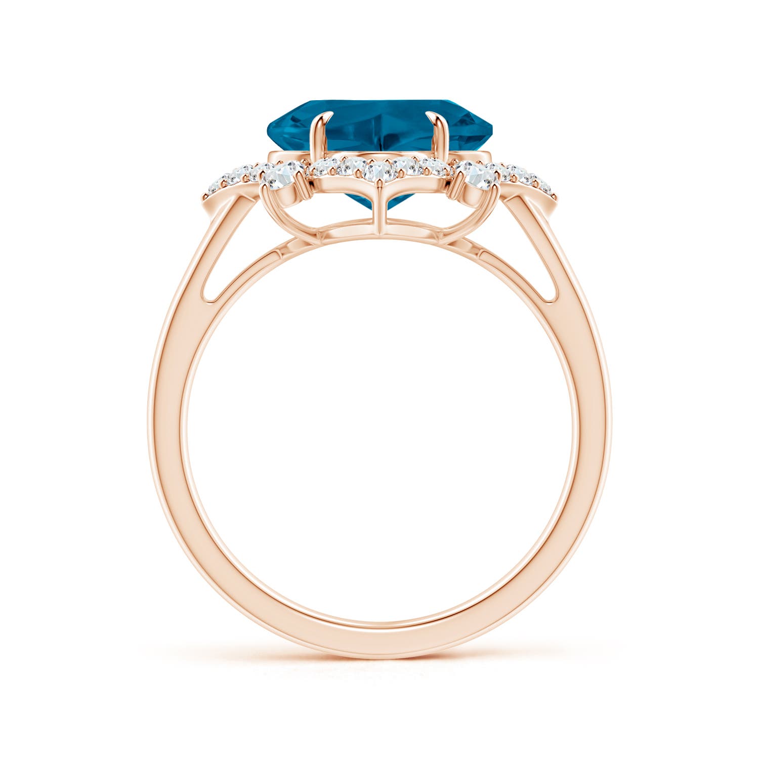 AAAA - London Blue Topaz / 4.68 CT / 14 KT Rose Gold