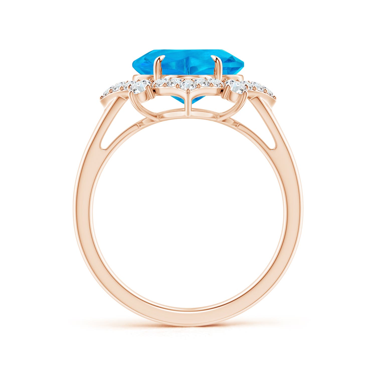 AAAA - Swiss Blue Topaz / 4.68 CT / 14 KT Rose Gold