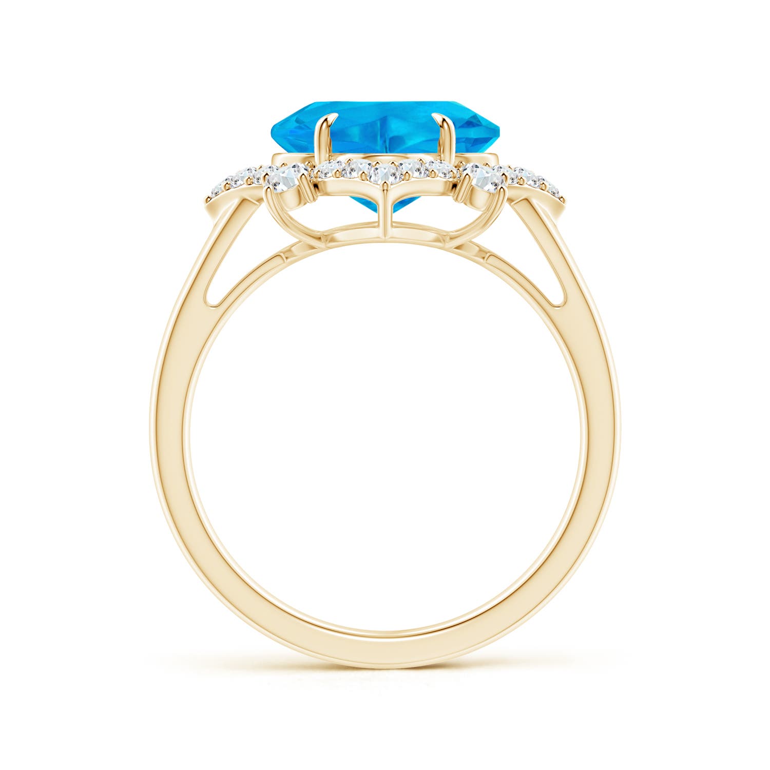 AAAA - Swiss Blue Topaz / 4.68 CT / 14 KT Yellow Gold