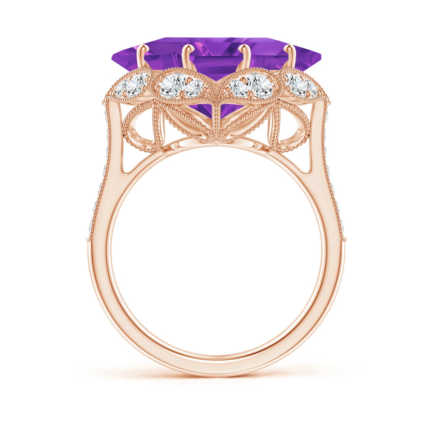 AAAA - Amethyst / 7.81 CT / 14 KT Rose Gold