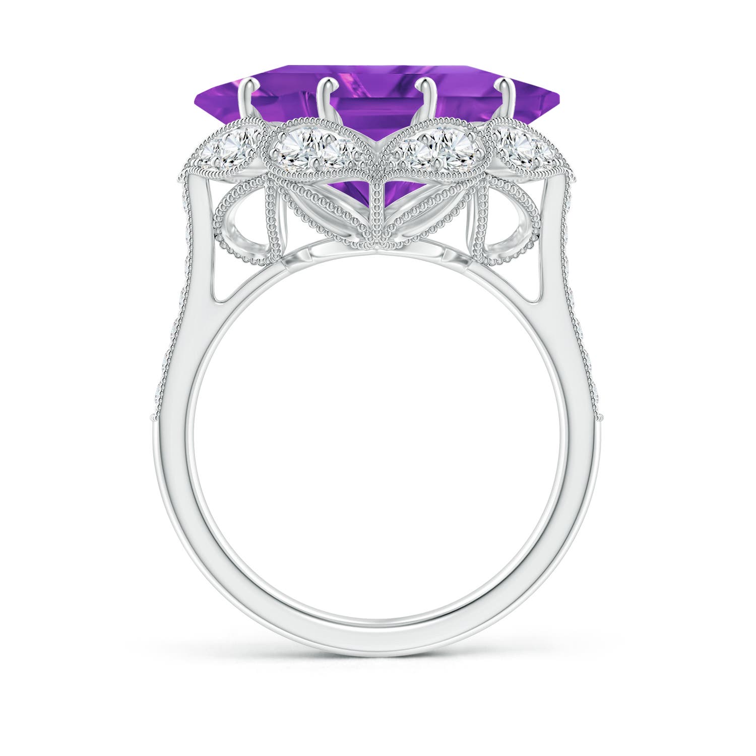 AAAA - Amethyst / 7.81 CT / 14 KT White Gold