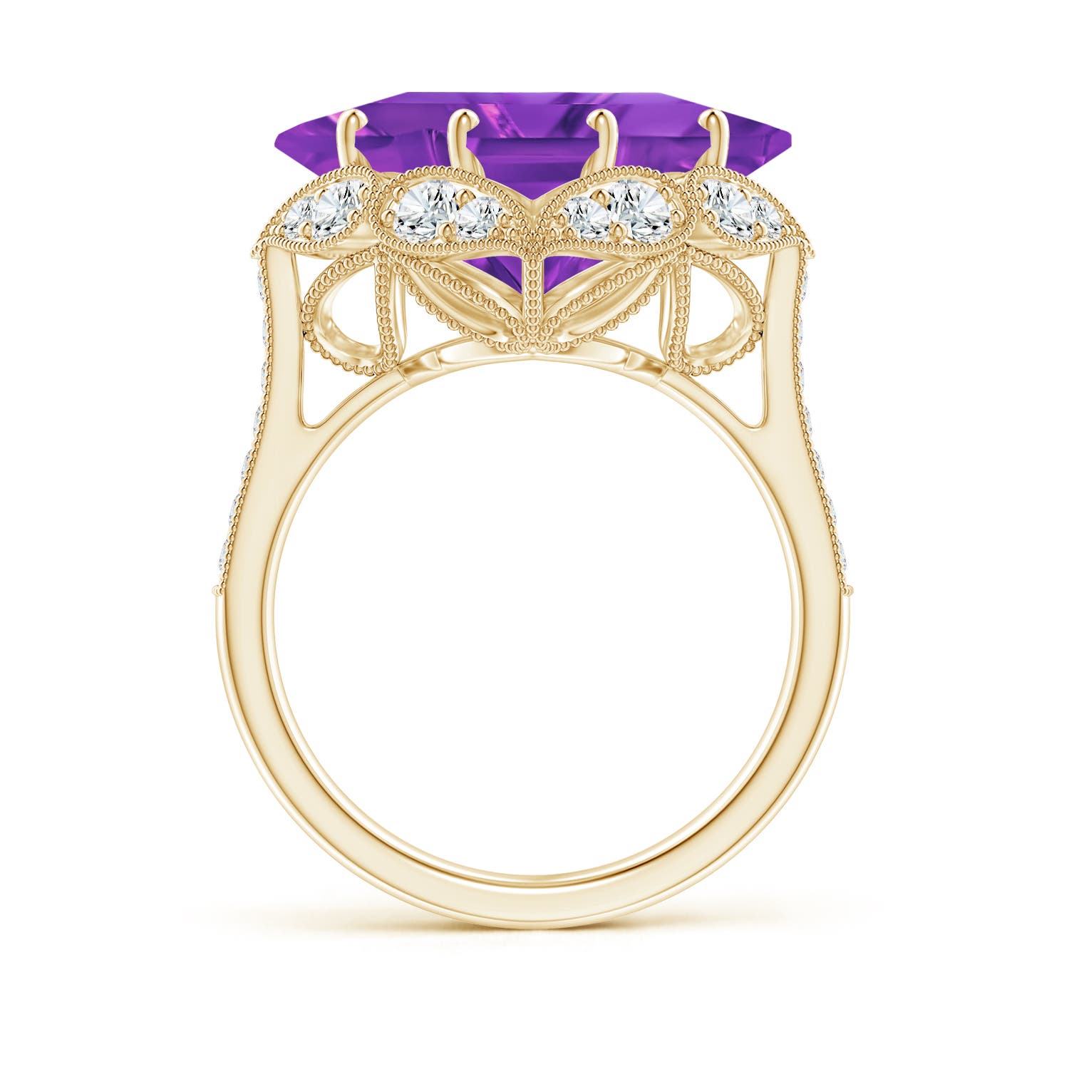 AAAA - Amethyst / 7.81 CT / 14 KT Yellow Gold