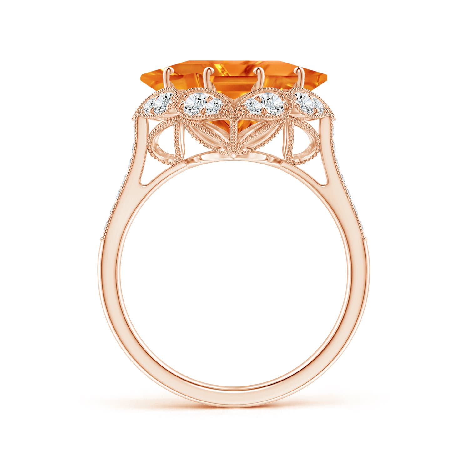 AAAA - Citrine / 4.69 CT / 14 KT Rose Gold