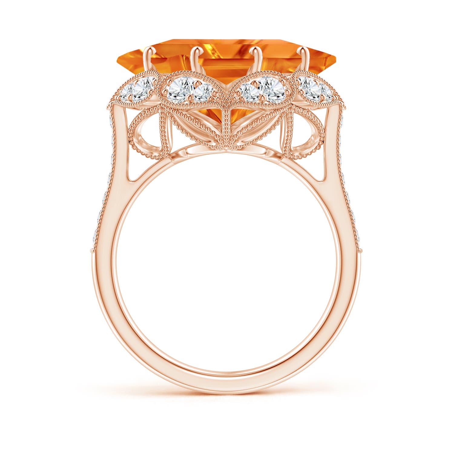 AAAA - Citrine / 7.81 CT / 14 KT Rose Gold