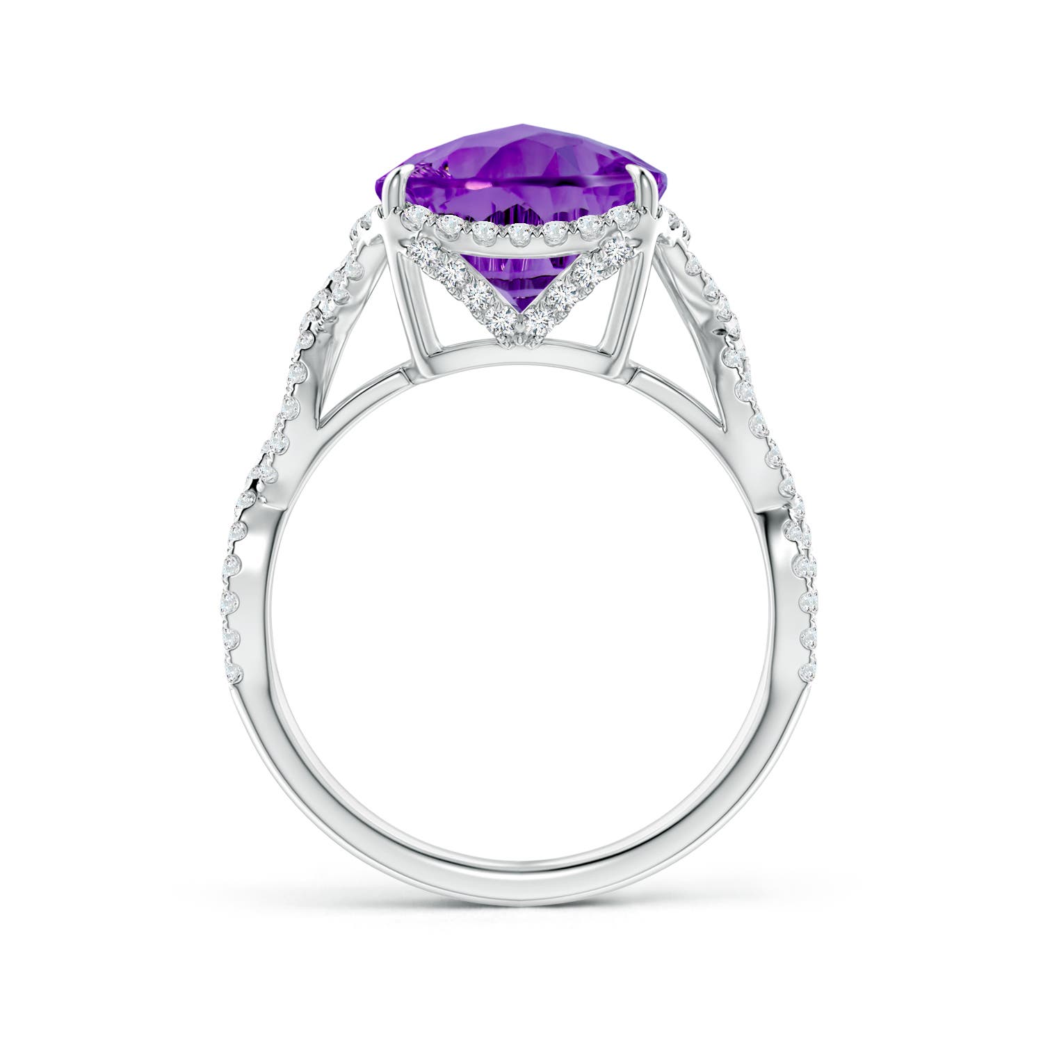 AAAA - Amethyst / 4 CT / 14 KT White Gold