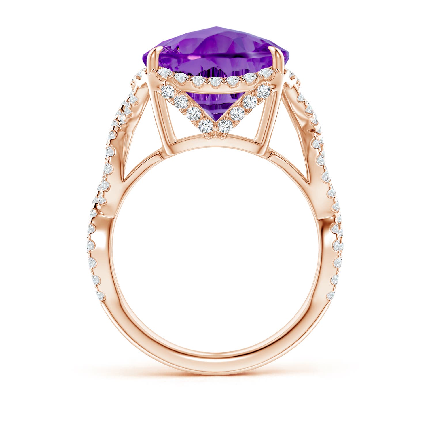 AAAA - Amethyst / 6.3 CT / 14 KT Rose Gold