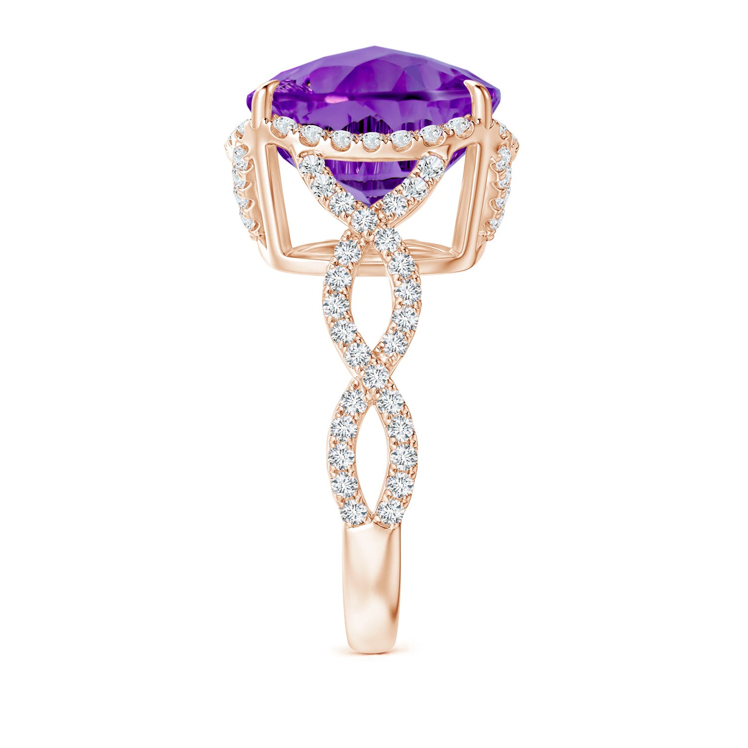 AAAA - Amethyst / 6.3 CT / 14 KT Rose Gold