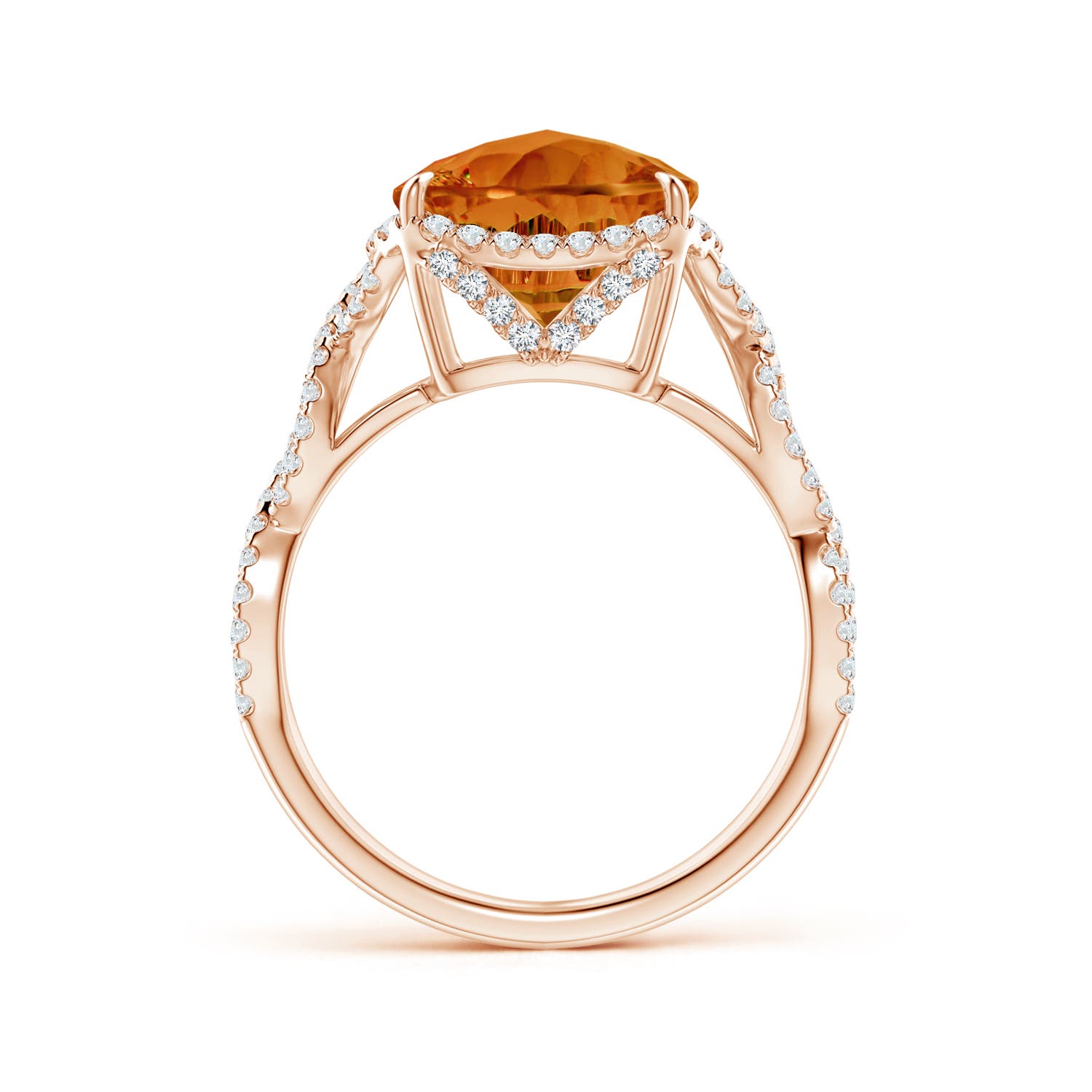 AAAA - Citrine / 4 CT / 14 KT Rose Gold