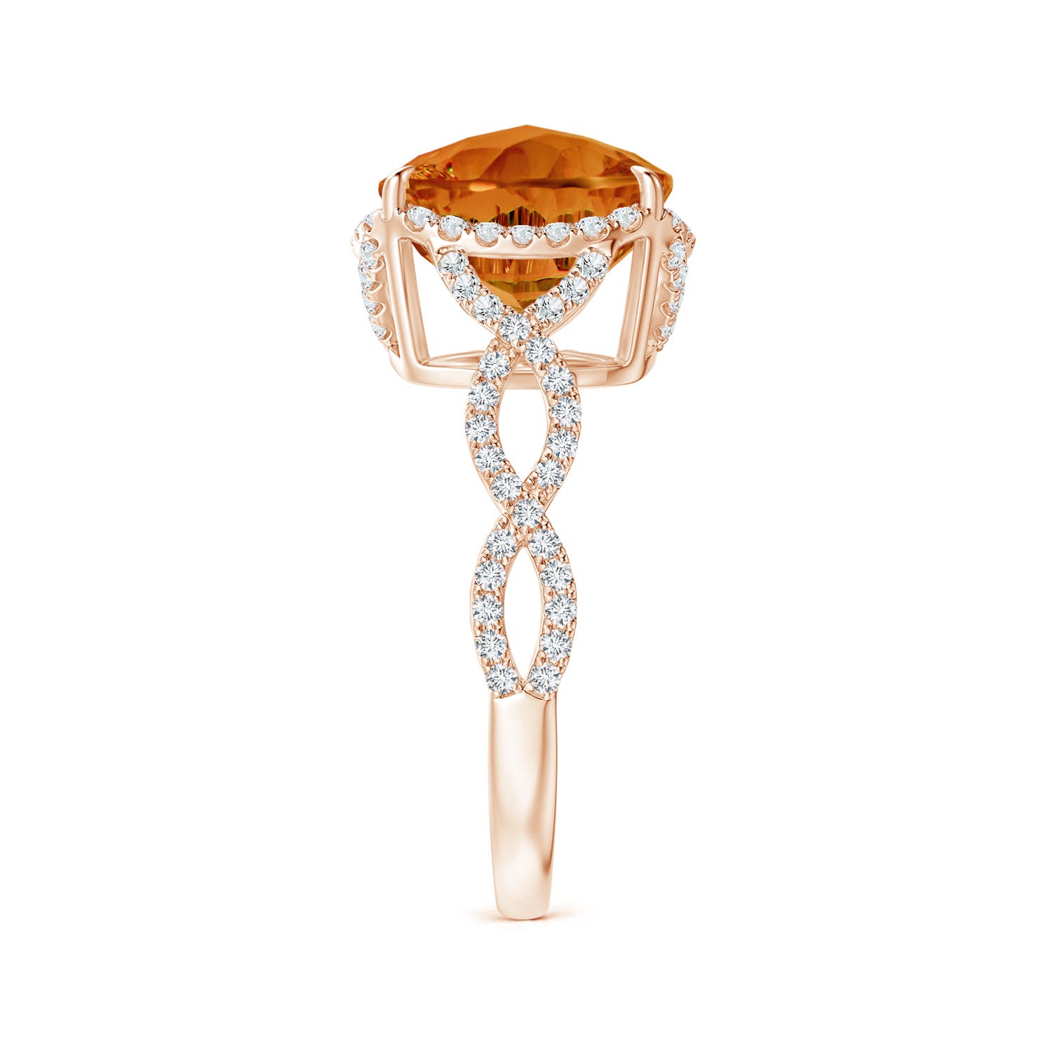 AAAA - Citrine / 4 CT / 14 KT Rose Gold