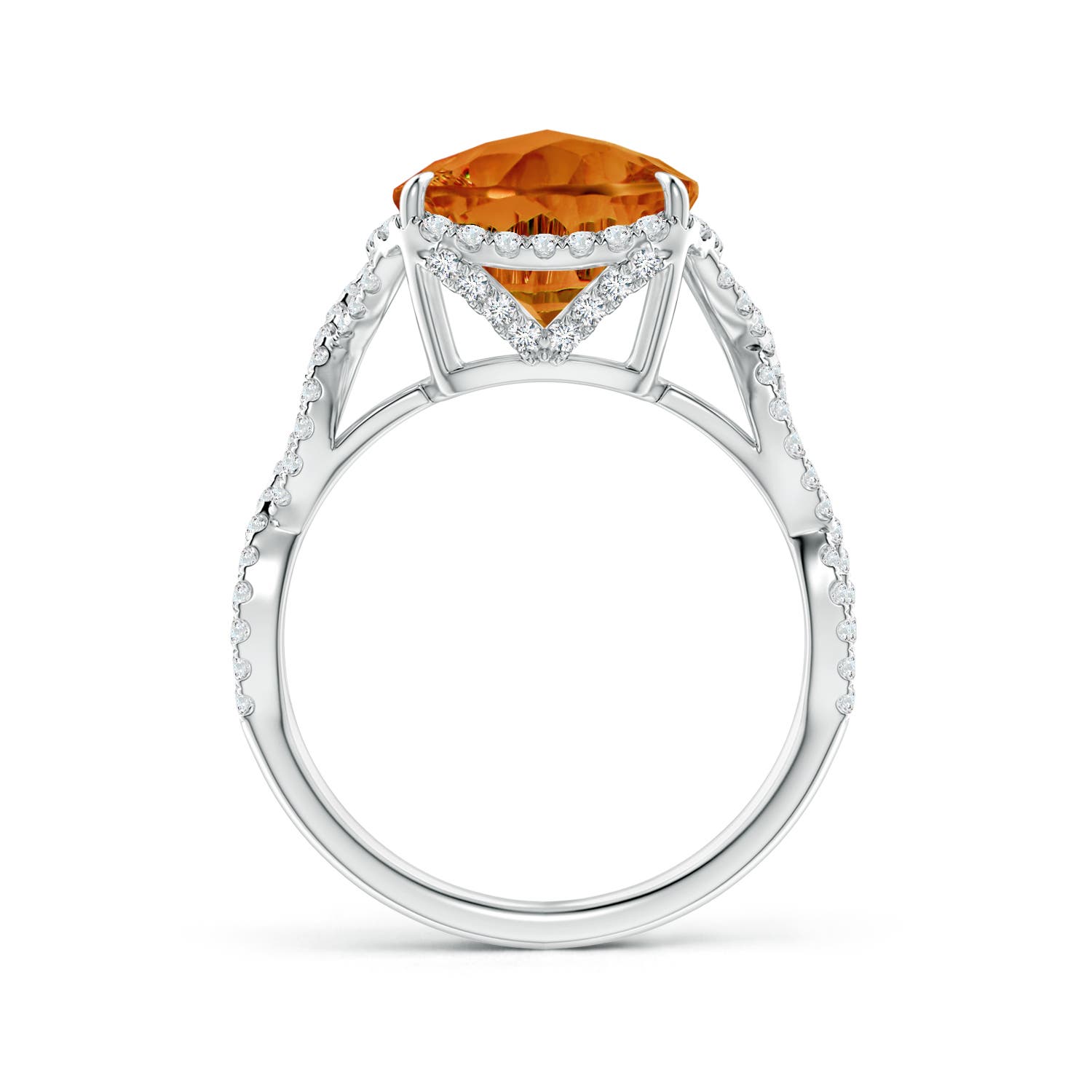 AAAA - Citrine / 4 CT / 14 KT White Gold